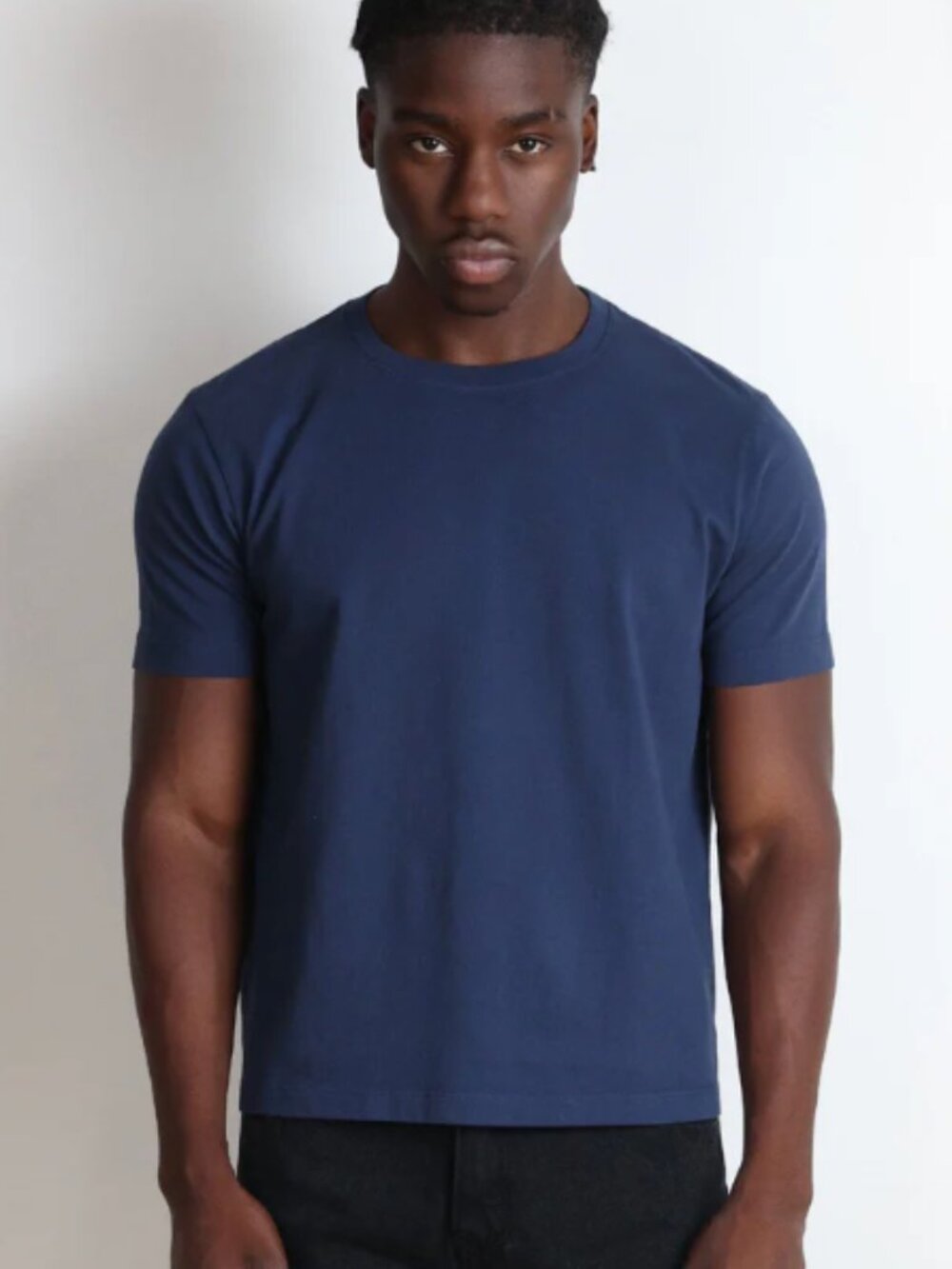 Pool House Los Feliz Crop Tee II Size M Classic Navy